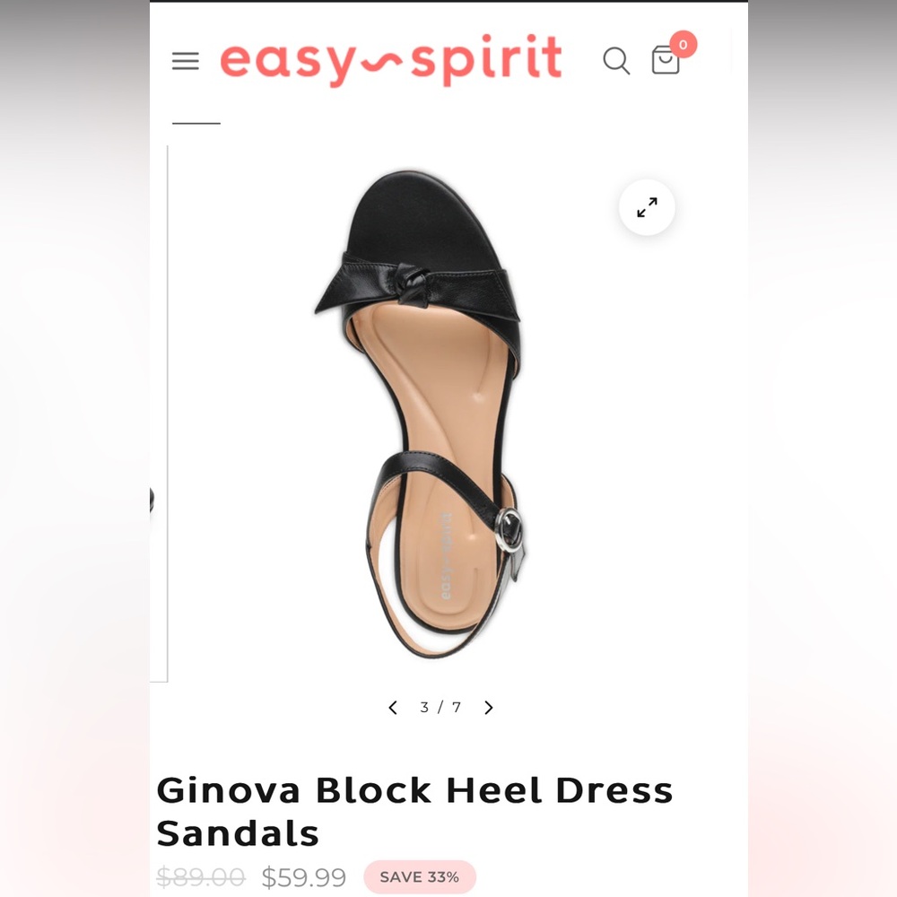 Easy Spirit Black Dress Sandals